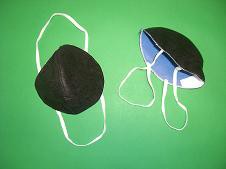 mascarilla desechable negro-azul